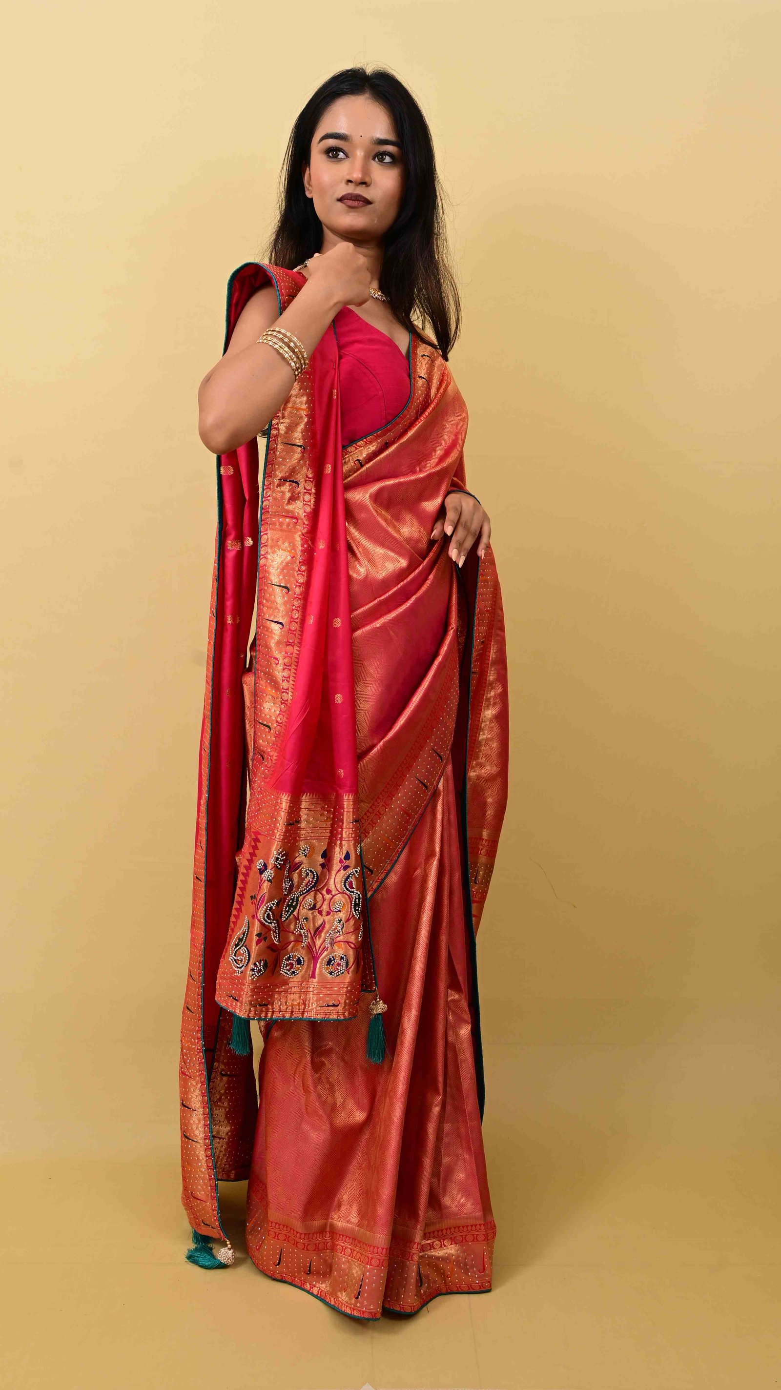 Imperial Ivory Zardosi Heritage Saree