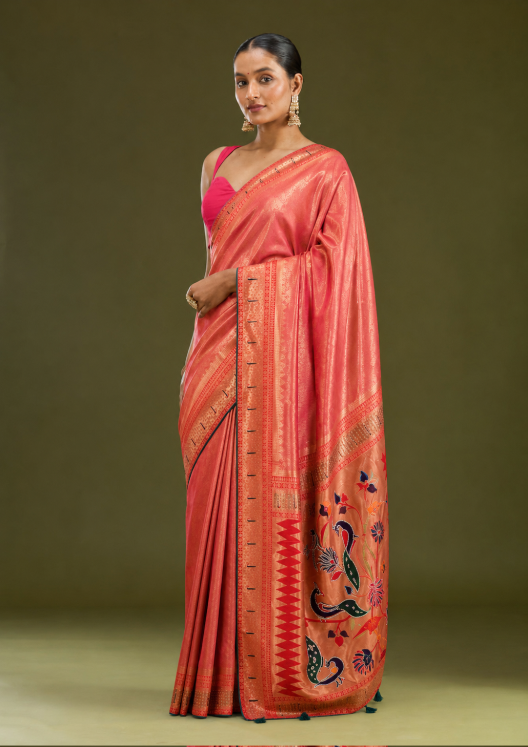 Imperial Ivory Zardosi Heritage Saree